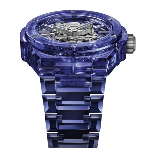 hublot blue face watch|big bang integrated blue sapphire.